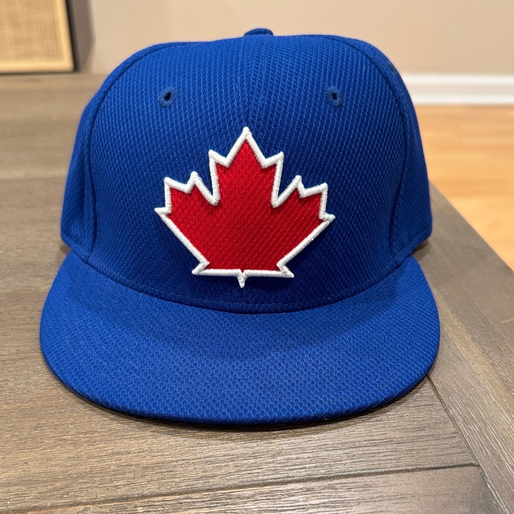 Blue Cap with Red Maple Leaf